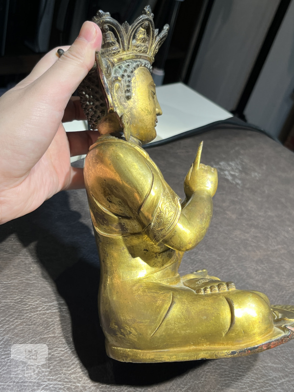 明中期 铜鎏金大日如来佛 - 图8